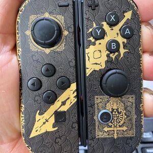 Wireless J-C Pad Controllers For Switch Platform Black/Gold King Sword